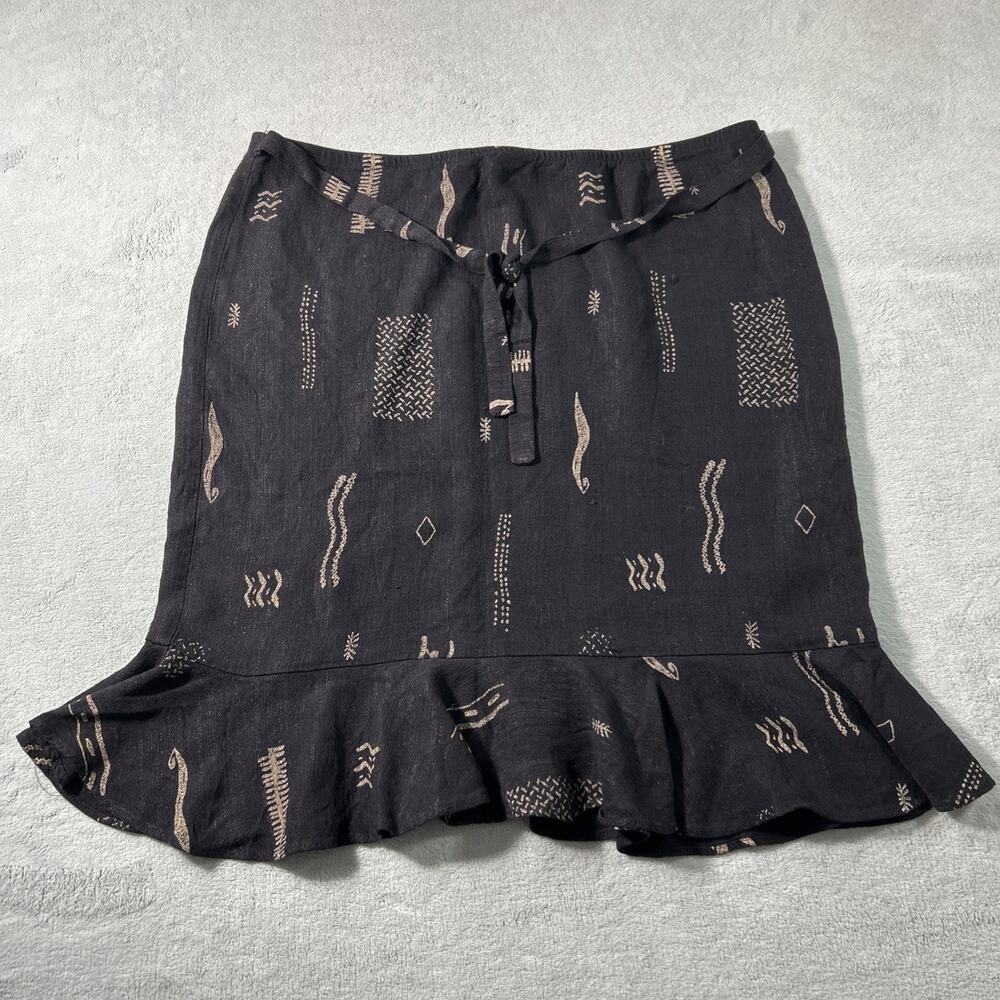 Vtg 90s Luxurious Aztec Whimsical Skirt Large 30x20 Whimsigoth Fairycore Boho